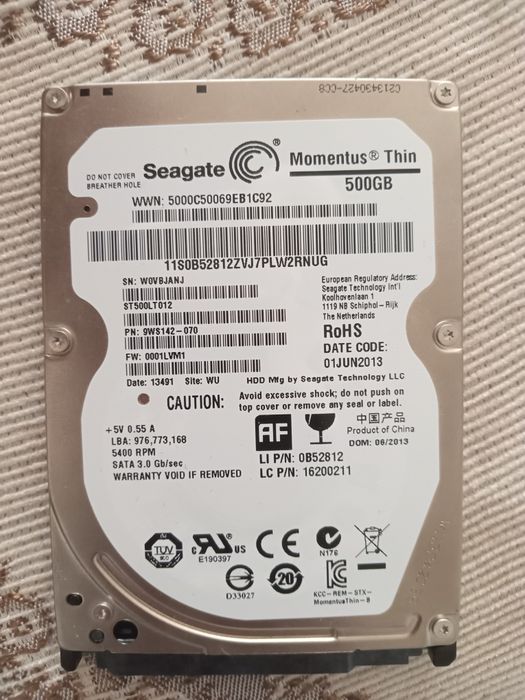 Ноутбучный SSD 500GB
