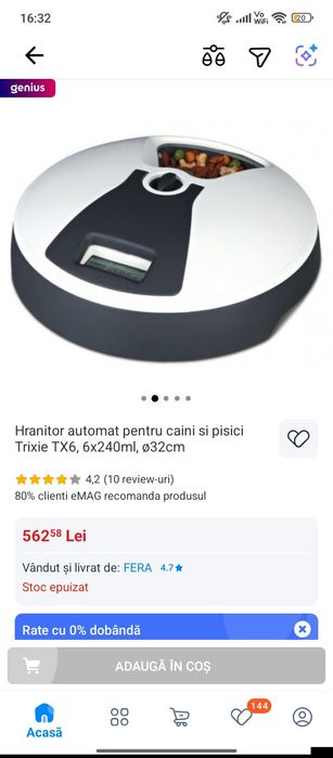 Hrănitor (feeder) automat pisici Trixie