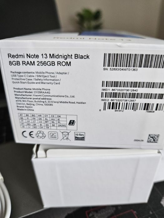 Redmi note 13,  12/ 256 gb
