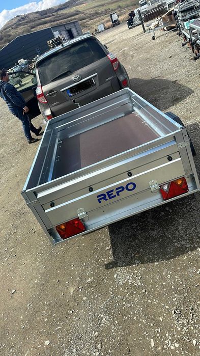 Remorca auto 750kg,REPO ROMANIA,CIV,roata manevra si nr rosu GRATUIT cu asigurare