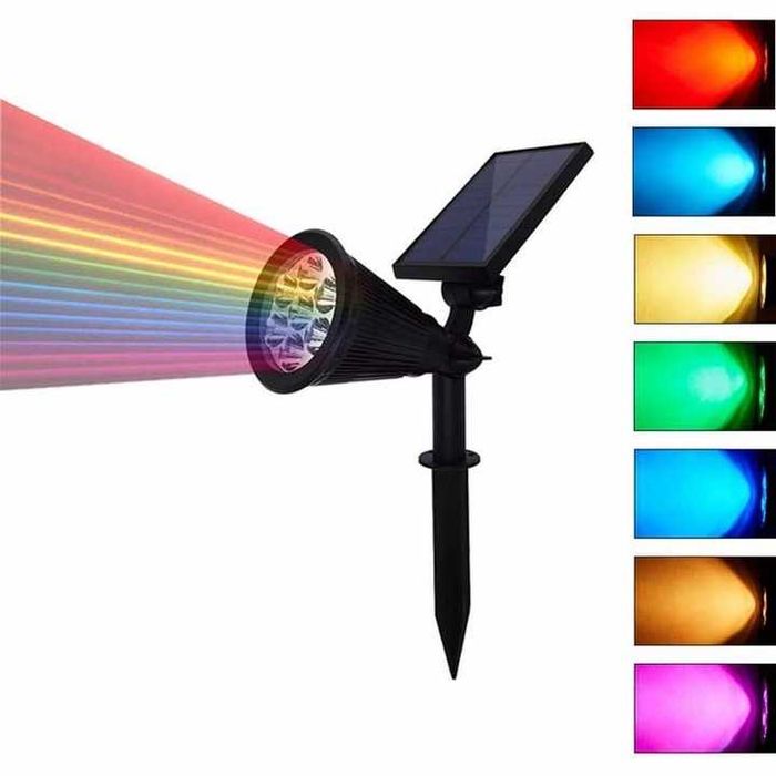 Лед Соларна градинска RGB лампа