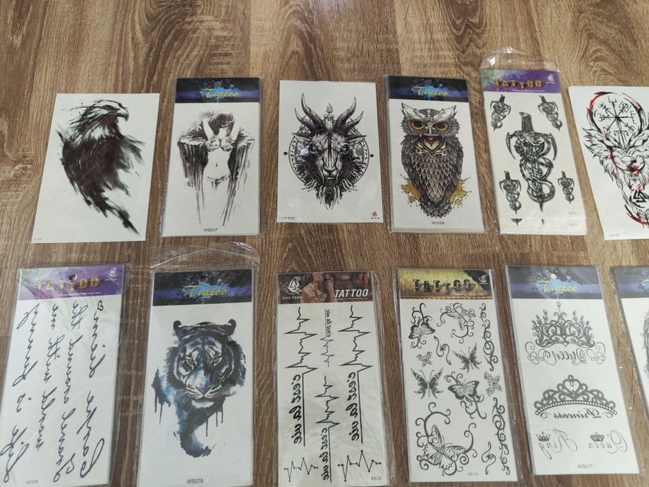 Tatuaje temporare Set 3 Bucăți la alegere , aplicare rapida cu apa