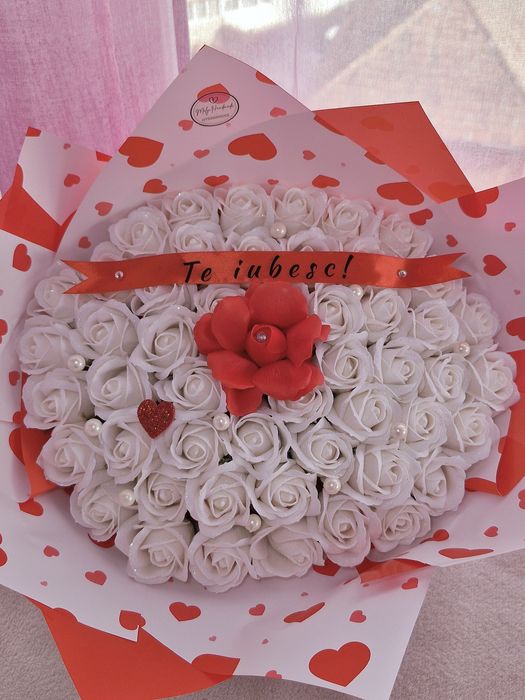 Buchet trandafiri de săpun
