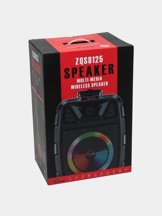 БЕПУЛ Доставка,Сифатли Караоке Колонка ZQS8125(44см)+Симсиз Микрофон.