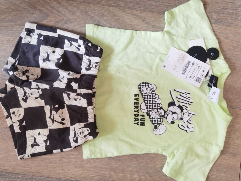 Комплект къси панталонки и блузка Zara Mickey Mouse