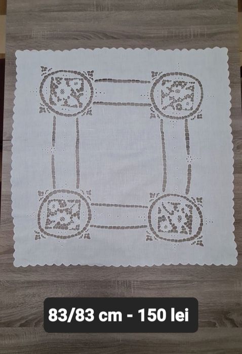 Broderie spartă realizată în gherghef