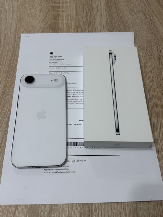 iPhone 17 Air, 256GB, Cloud White, NOU, Garantie