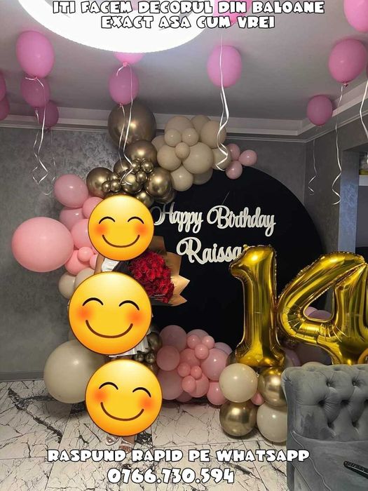 Photocorner majorat Arcada baloane 18 ani party aniversare zi nastere