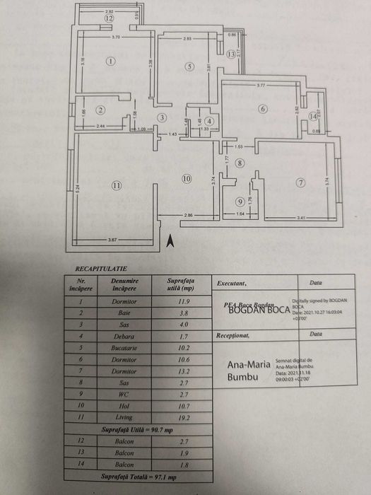 Apartament 4 camere Dacia