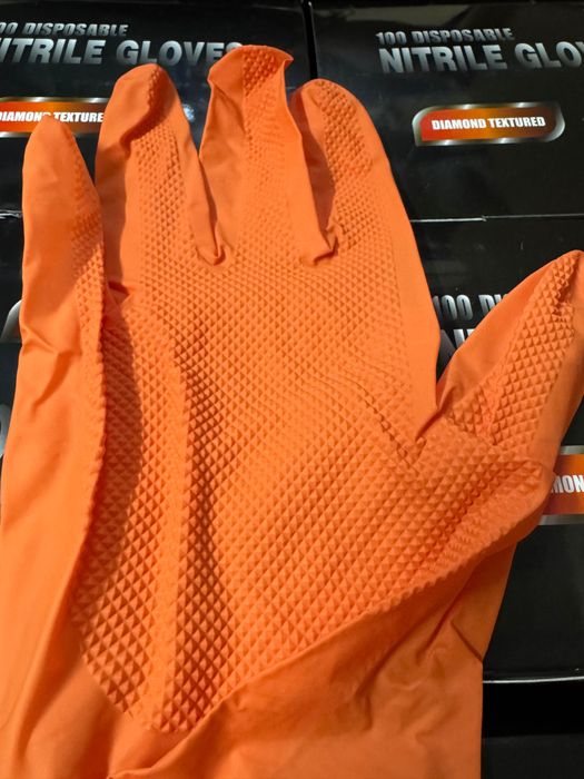 Нитрилни  ръкавици с диамантена текстура 100 бр. (8,31 грама)