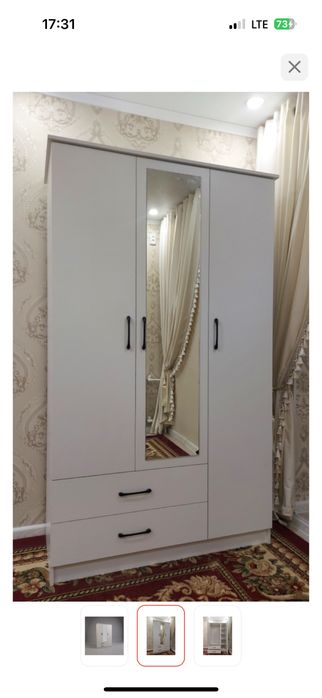 Продам распашной шкаф с зеркалом