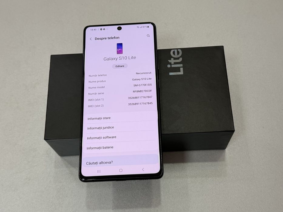 Samsung Galaxy S10 Lite, 128 gb, 8 gb ram, Black, dual sim