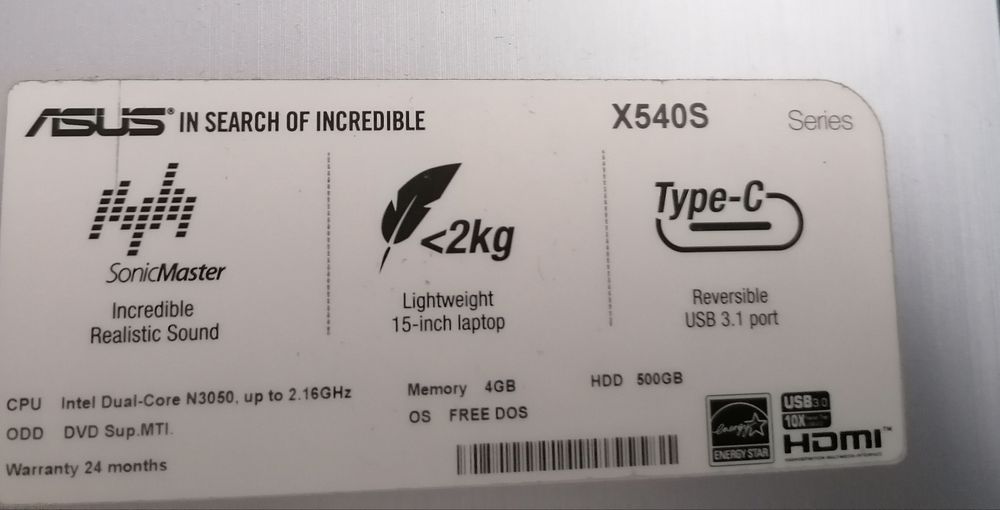 Лаптоп Asus X540 S