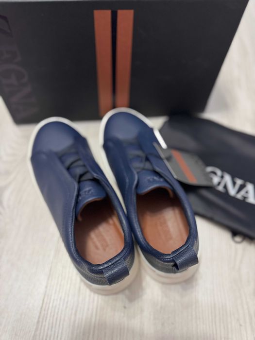 Adidasi Zegna Triple Stitch, SNEAKERS Premium NOI, Full Box din Piele