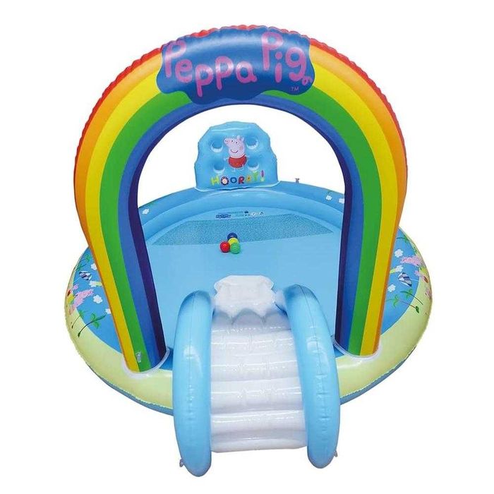 Надуваем басейн център за игра с пързалка и водна пръскачка Peppa Pig Пепа Пиг