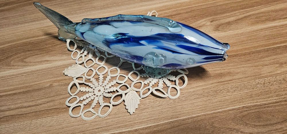 peste  cu mileu sticla  murano 35cm