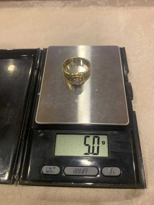 Позлатен Сребърен Пръстен с Циркон