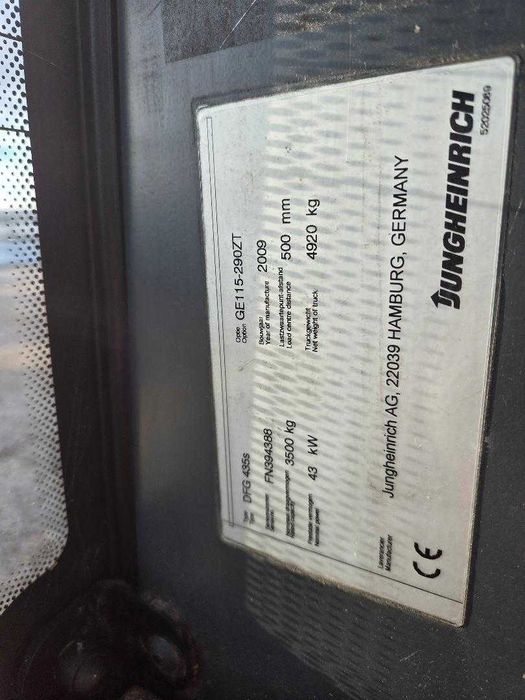 stivuitor  jungheinrich diesel an 2009 util 3500 kg duplex