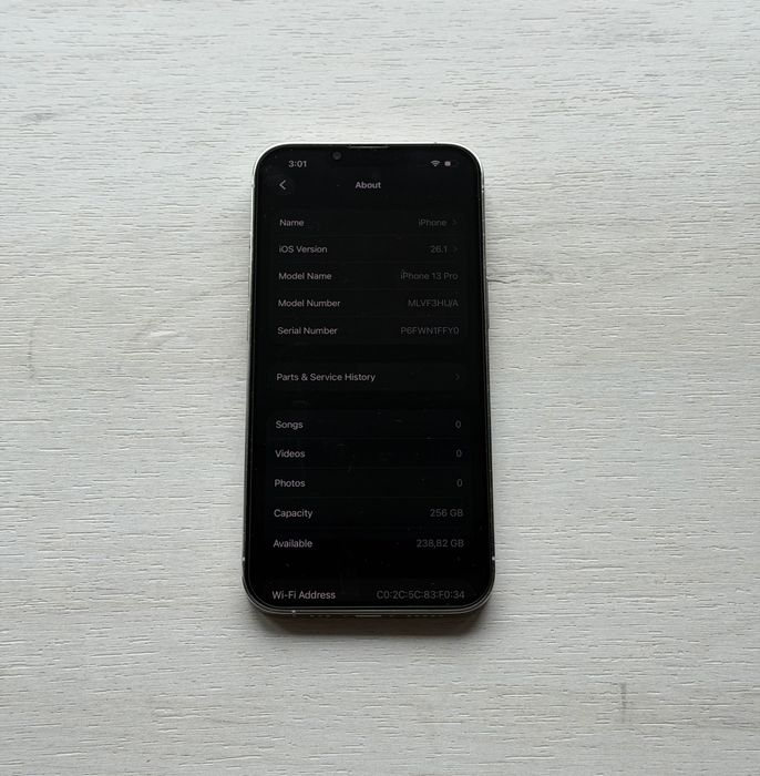 iPhone 13 Pro 256 Gb Silver 100% Батерия