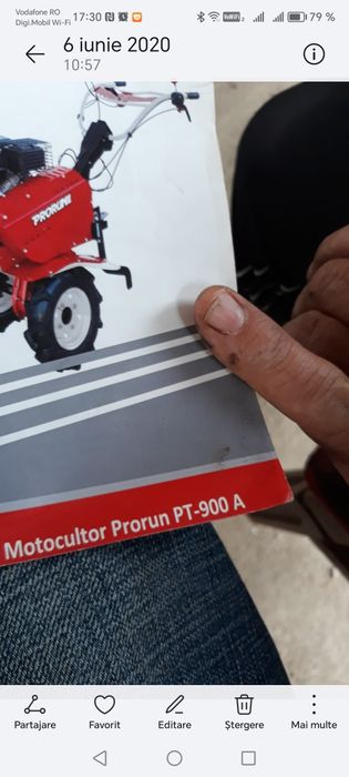 MOTOCULTOR LONCIN PT-900A 7CP  benzina,cu diferential & roti