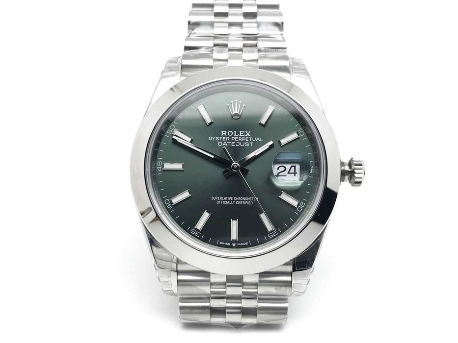 Rolex Datejust 41mm Зелен циферблат Jubilee гривна – реални снимки