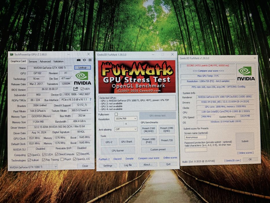 Placa video GTX 1080 TI, 11 GB