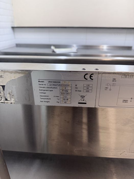 Vitrina rece inox 1.5 m Salad bar  – defect