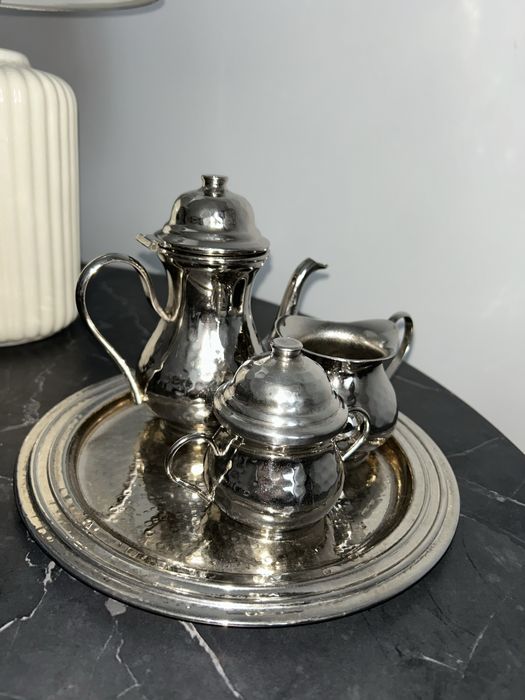 Set ceai sau cafea argintat