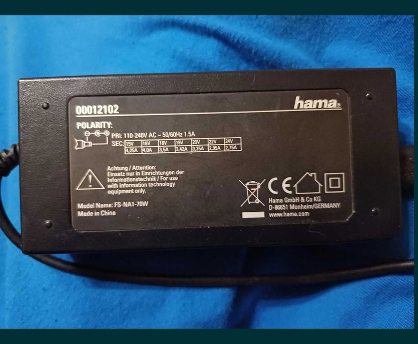 Incarcator laptop Hama 15V-24V 70W