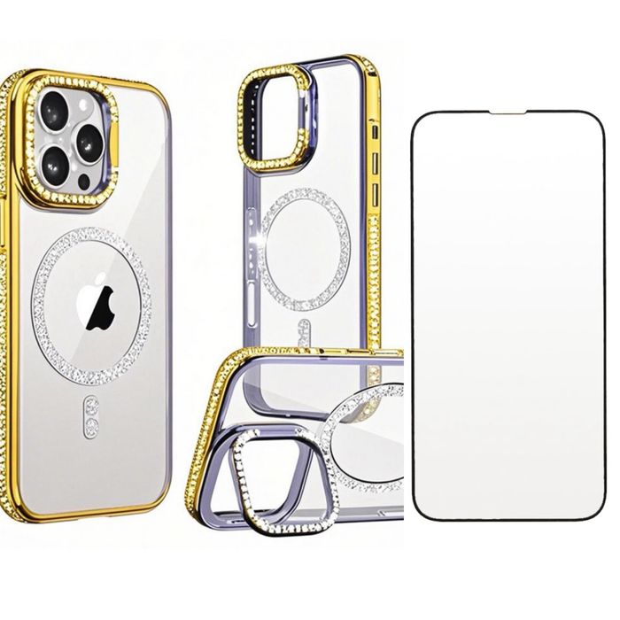 Husa Magsafe Luxury + Folie Sticla Iphone 16 16 PRO 16 PLUS 16 PRO MAX