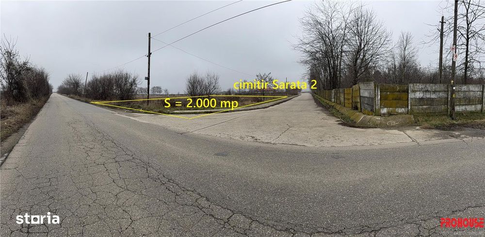 2.000mp - intravilan - fara PUZ- cimitir Sarata 2