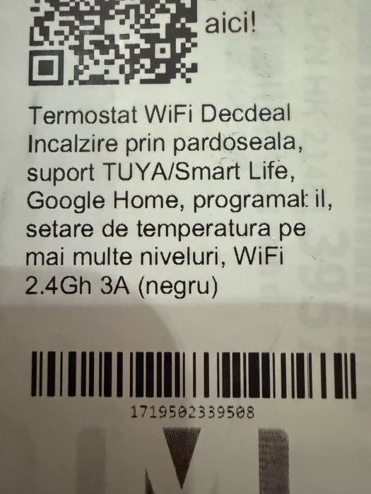 Termostat Tuya smart home Wifi incalzire in pardoseala electric