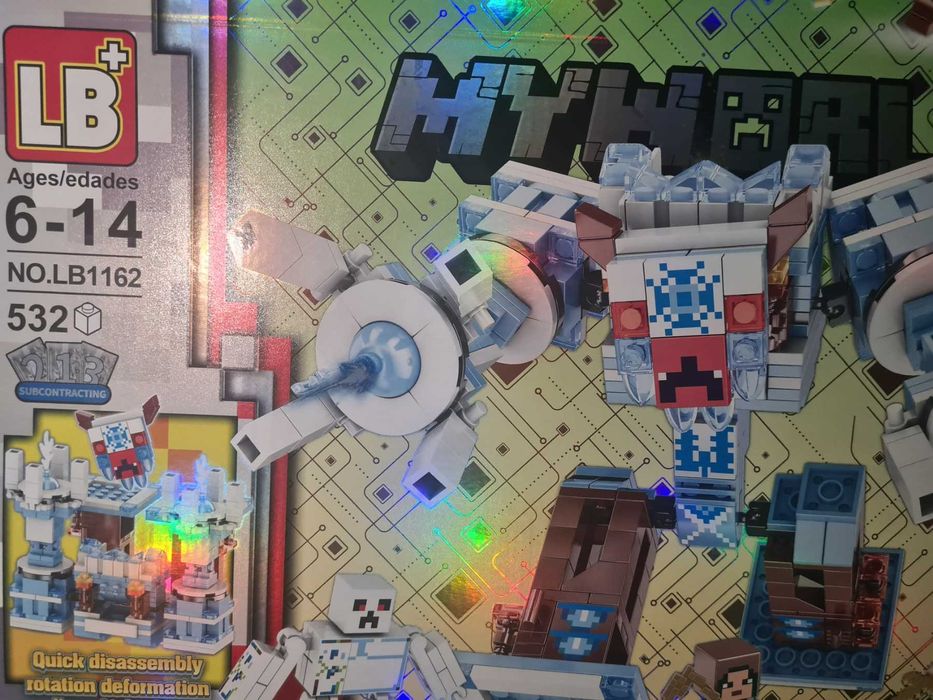 Minecraft трансформър LED СВЕТЕЩ конструктор Майнкрафт конструктори