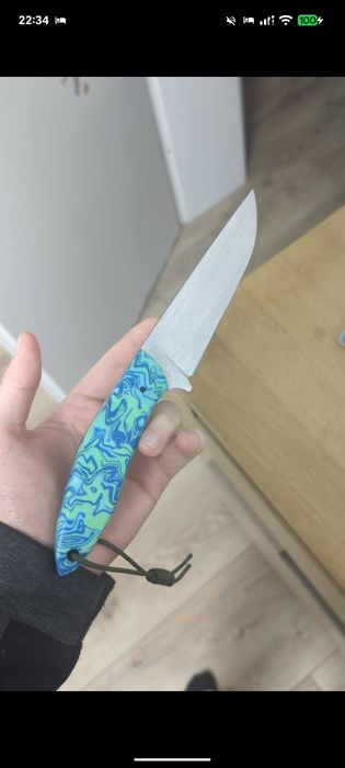 Cutit Briceag forjat realizat manual  N690 otel 24 cm