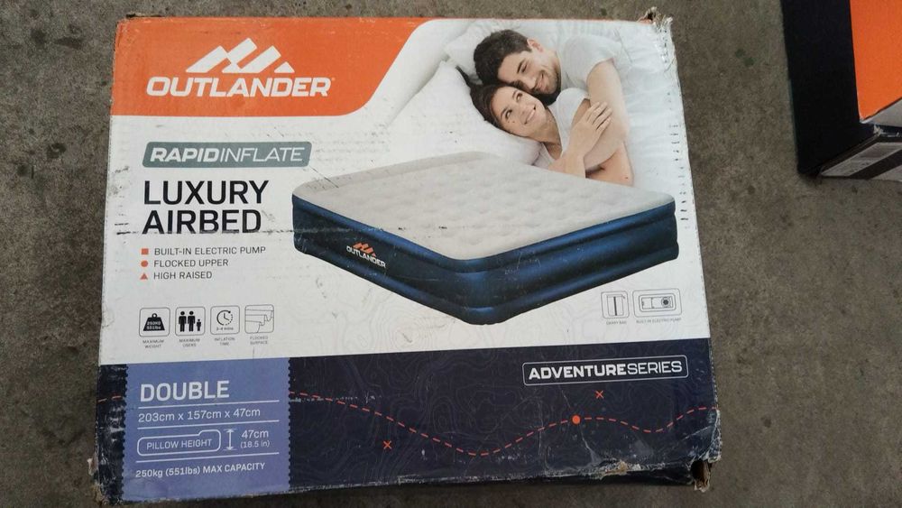 Saltea gonflabila Outlander, inalta, cu pompa, 2 persoane