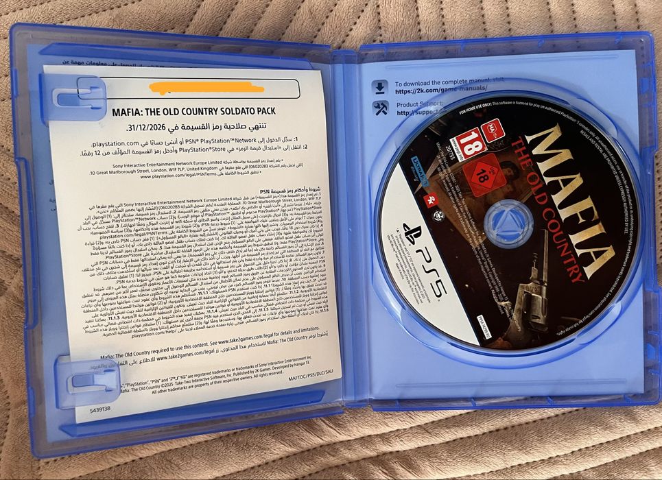 Продам диск MAFIA the old country на PS5