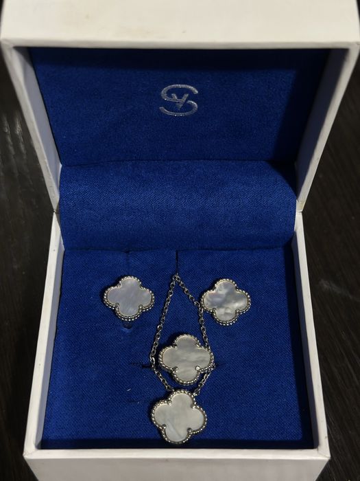 Набор серебро Клевер