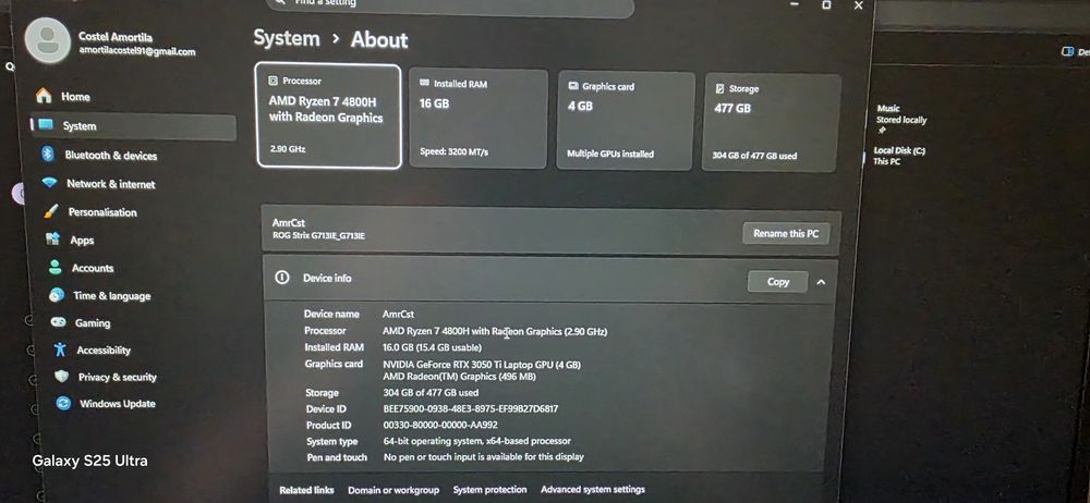 Laptop ROG Strix G713IE
