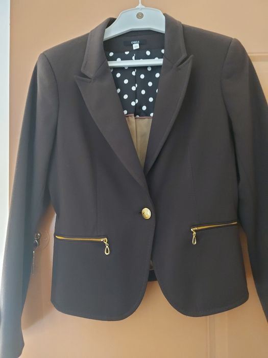 Sacou maron închis,nesifonabil,100 cm bust ,90cm în talie