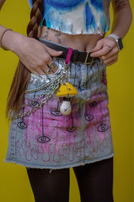 Брелок гриб с шипами