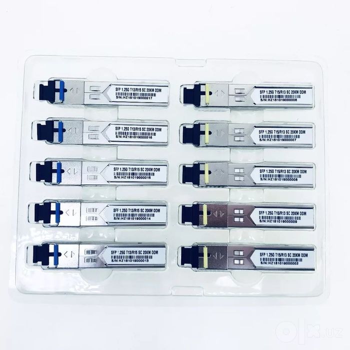 SFP 1.25G T1310/R1550 T1550/R1310 SC 20KM DDM  пара