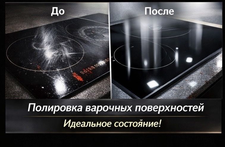 Профессиональная чистка и полировка кухонных плит. Блеск и чистота!