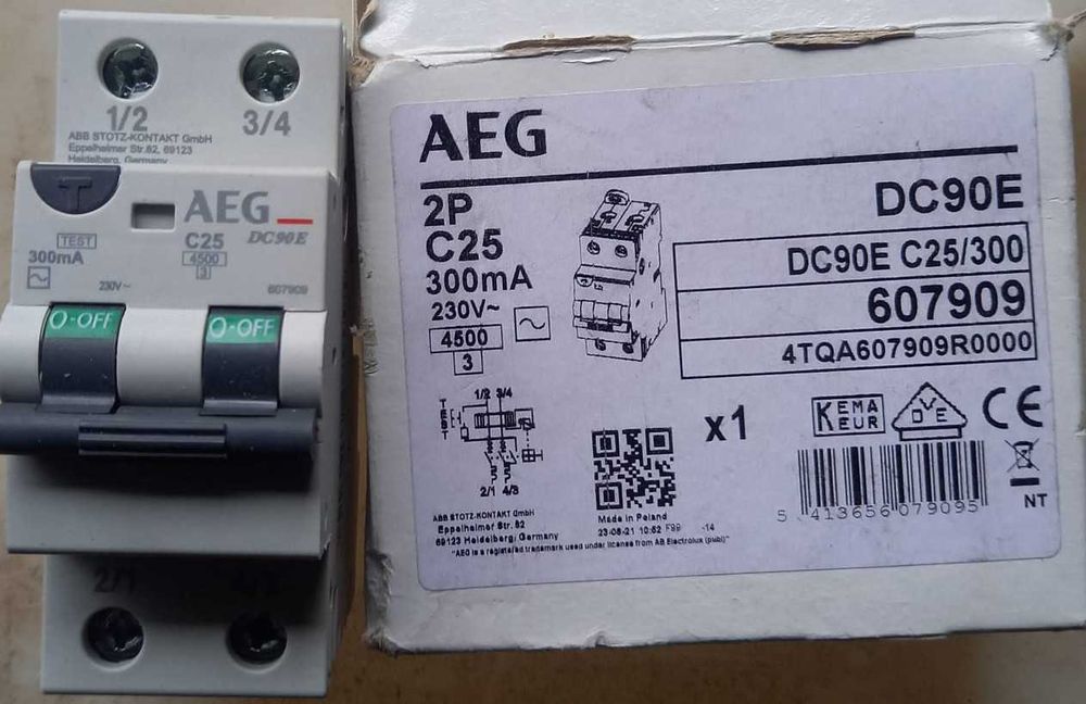 Sigurante electrice diferentiale,  Intrerupatoare , contactoare