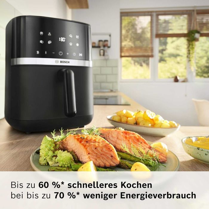 Фритюрник с горещ въздух BOSCH MAF462B0, 6,1 литра, 2050W, 7 програми