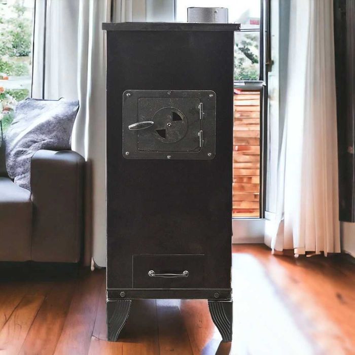 GODIN Soba Lemne Semineu Samotat 7.7kw Negru Casa +LIVRARE GRATUITA BC