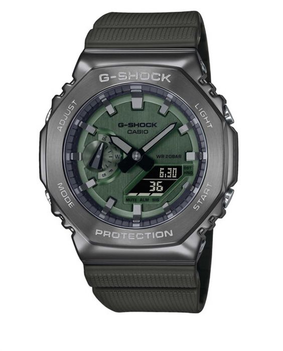 Ceas Casio G shock GM 2100b 3aer, Metal Army Green .Nou, Garantie 2ani