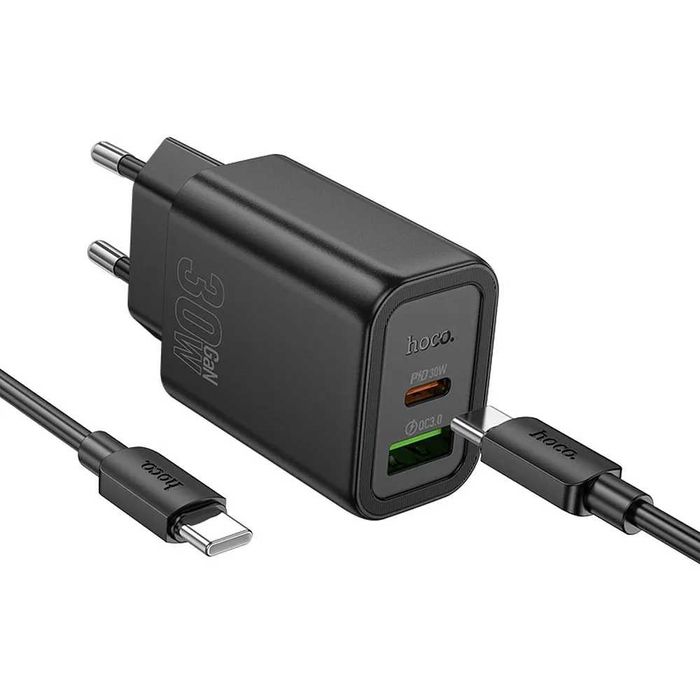 HOCO Set Adaptor + Cablu USB + USB C / 30W / USB C to Lightning