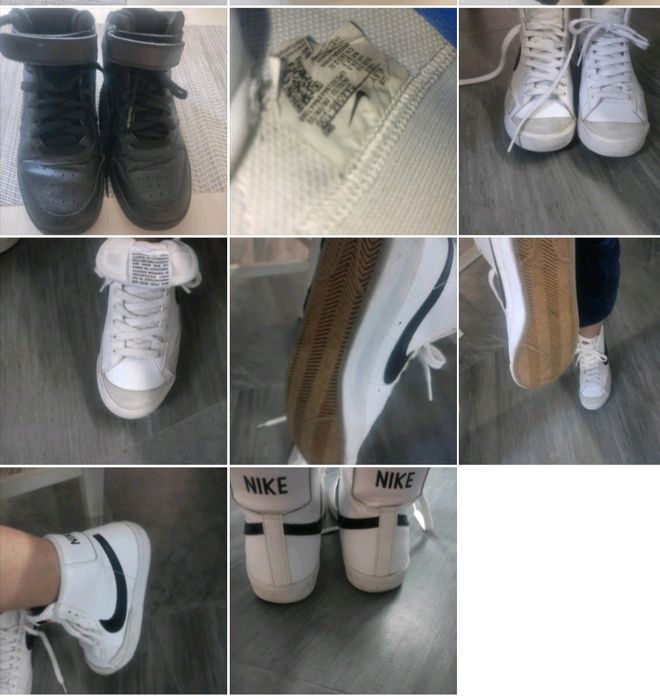 Nike air,Gioseppo,Kappa,Nike Бели кожени  38 номер,черни Nike номер 38,
