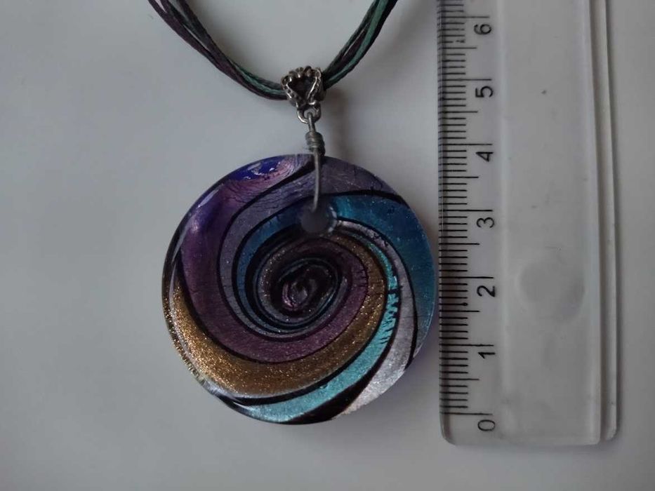 Дамско колие, ръчно изработено цветно стъкло