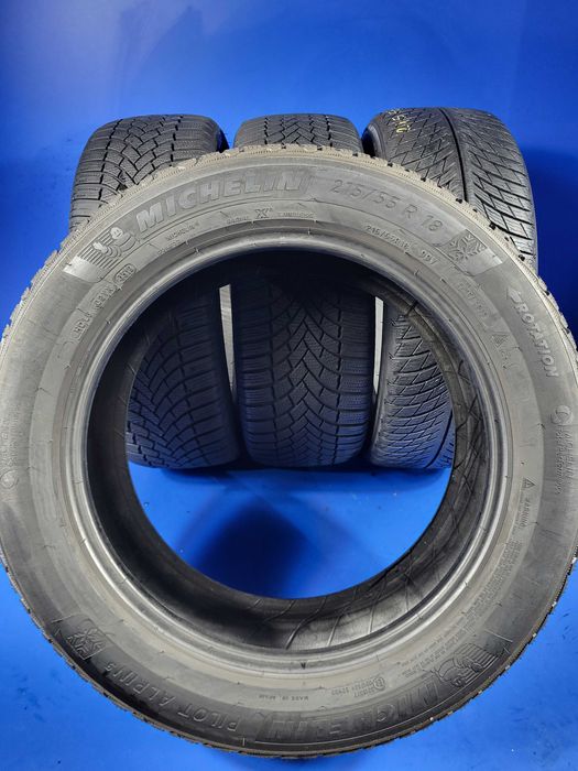 Vand 4 anvelope m+s 215 55 18 Michelin +Bridgestone foarte foarte bune